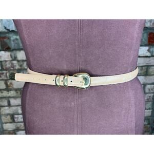 belt Genuine leather vintage goldtone buckle tan XXL